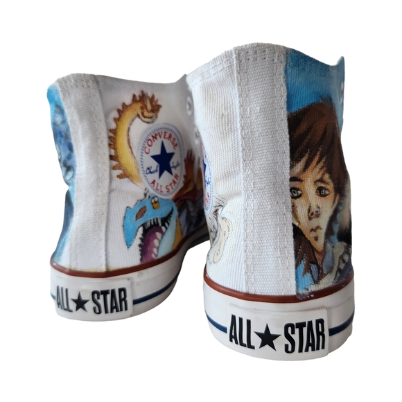 Converse All Star Chuck Taylor INSPIRED Unisex Hand-Painted Hi-Tops Women 5.5 - Picture 5 of 13